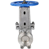 Vanne à guillotine Elephant GVKR3232E-1W-Fb-S, matériau du corps - acier inoxydable AISI 316, matériau du couteau - acier inoxydable AISI 316, joint - EPDM, volant
