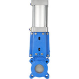 Vanne à guillotine Elephant GVKR3131M-1W-Fb-2P, matériau du corps - acier inoxydable AISI 304, matériau du couteau - acier inoxydable AISI 304, joint - métal, actionneur pneumatique