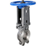 Vanne à guillotine Elephant GVKR3232E-1W-Fb-S, matériau du corps - acier inoxydable AISI 316, matériau du couteau - acier inoxydable AISI 316, joint - EPDM, volant