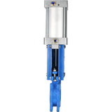 Vanne à guillotine Elephant GVKR3131M-1W-Fb-2P, matériau du corps - acier inoxydable AISI 304, matériau du couteau - acier inoxydable AISI 304, joint - métal, actionneur pneumatique