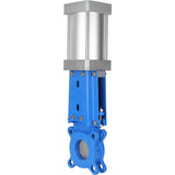 Vanne à guillotine Elephant GVKR3131M-1W-Fb-2P, matériau du corps - acier inoxydable AISI 304, matériau du couteau - acier inoxydable AISI 304, joint - métal, actionneur pneumatique