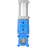 Vanne à guillotine Elephant GVKR3131M-1W-Fb-2P, matériau du corps - acier inoxydable AISI 304, matériau du couteau - acier inoxydable AISI 304, joint - métal, actionneur pneumatique