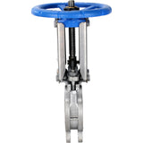 Vanne à guillotine Elephant GVKR3232E-1W-Fb-S, matériau du corps - acier inoxydable AISI 316, matériau du couteau - acier inoxydable AISI 316, joint - EPDM, volant