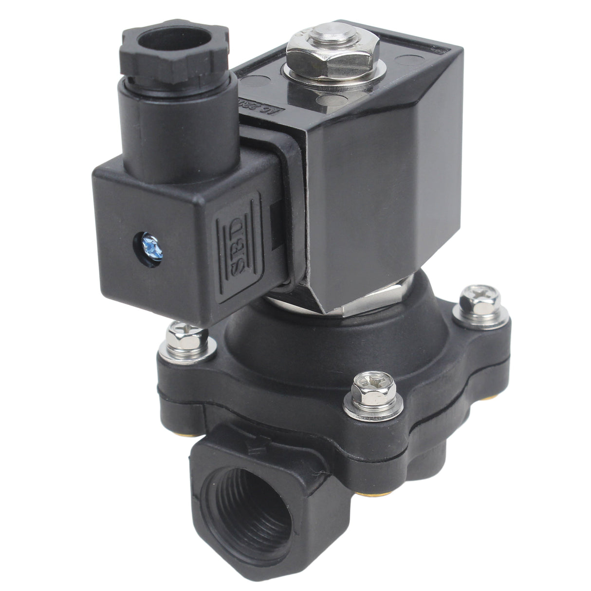 Électrovanne électrique à action directe normalement fermée à deux voies Elephant VS2W-503N-NC G NBR 110/220V, matériau du corps - Nylon 66, joint - NBR