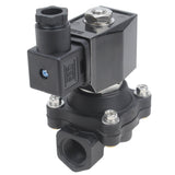 Électrovanne électrique à action directe normalement fermée à deux voies Elephant VS2W-503N-NC G NBR 110/220V, matériau du corps - Nylon 66, joint - NBR
