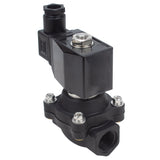 Électrovanne électrique à action directe normalement fermée à deux voies Elephant VS2W-503N-NC G NBR 110/220V, matériau du corps - Nylon 66, joint - NBR