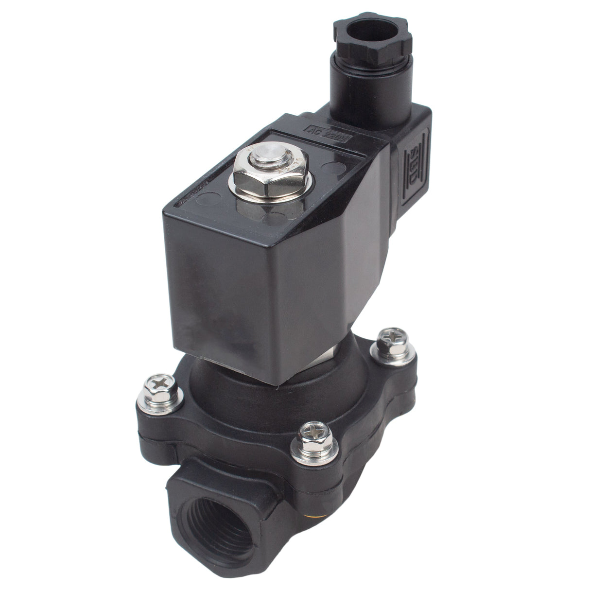 Électrovanne électrique à action directe normalement fermée à deux voies Elephant VS2W-503N-NC G NBR 110/220V, matériau du corps - Nylon 66, joint - NBR