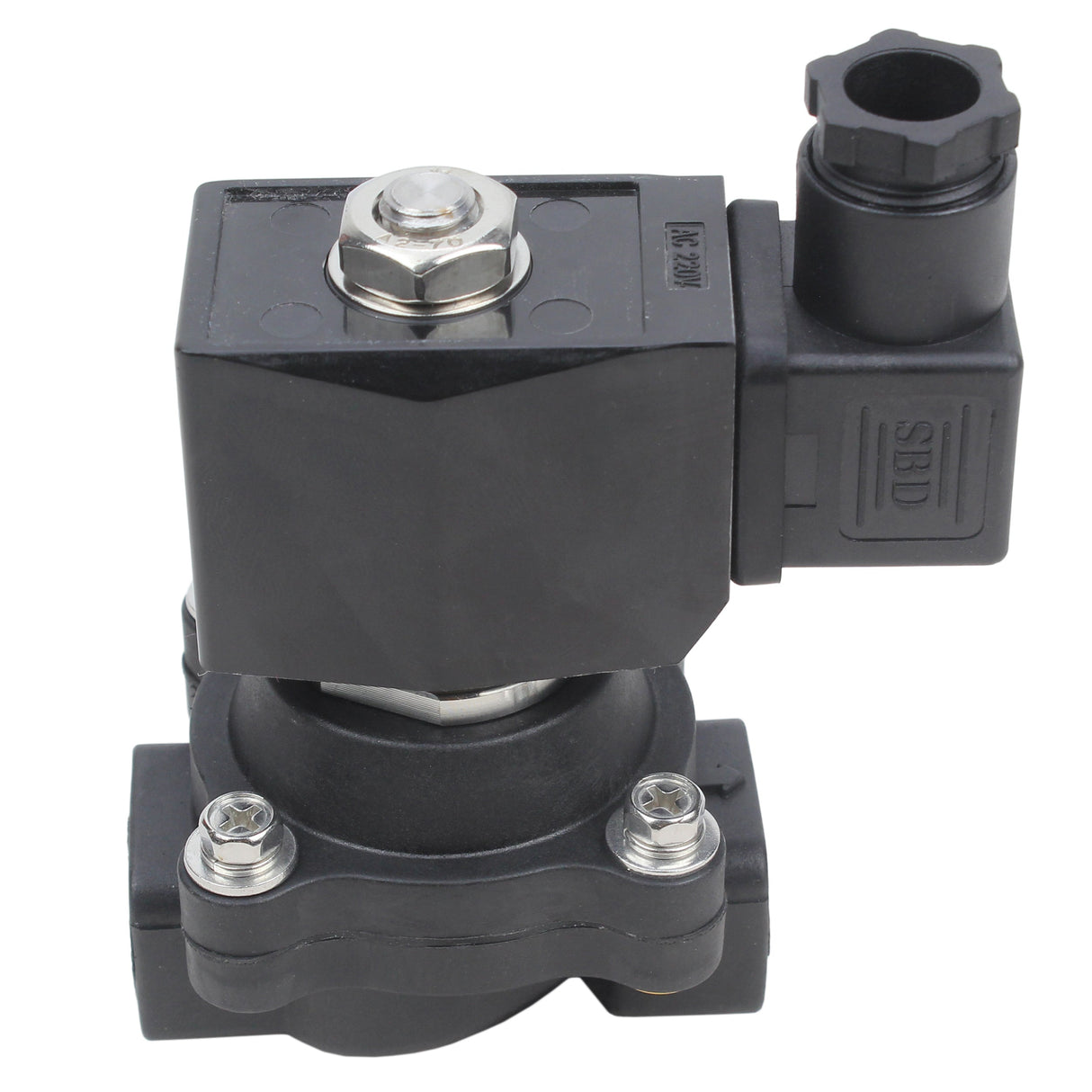 Électrovanne électrique à action directe normalement fermée à deux voies Elephant VS2W-503N-NC G NBR 110/220V, matériau du corps - Nylon 66, joint - NBR