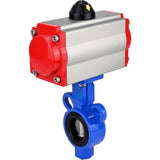 Vanne papillon d'eau Elephant al-316l-epdm-elephant-sa, matériau du corps - alliage d'aluminium, matériau du disque - acier inoxydable AISI 316L, joint - EPDM, actionné par actionneur pneumatique