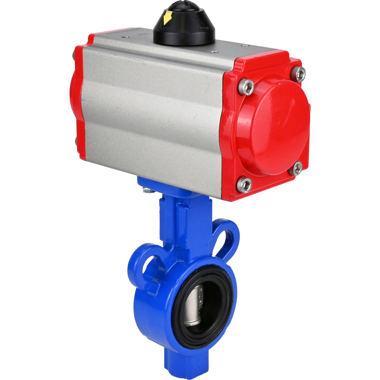 Vanne papillon d'eau Elephant al-316l-epdm-elephant-sa, matériau du corps - alliage d'aluminium, matériau du disque - acier inoxydable AISI 316L, joint - EPDM, actionné par actionneur pneumatique
