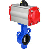 Vanne papillon d'eau Elephant al-316l-epdm-elephant-sa, matériau du corps - alliage d'aluminium, matériau du disque - acier inoxydable AISI 316L, joint - EPDM, actionné par actionneur pneumatique