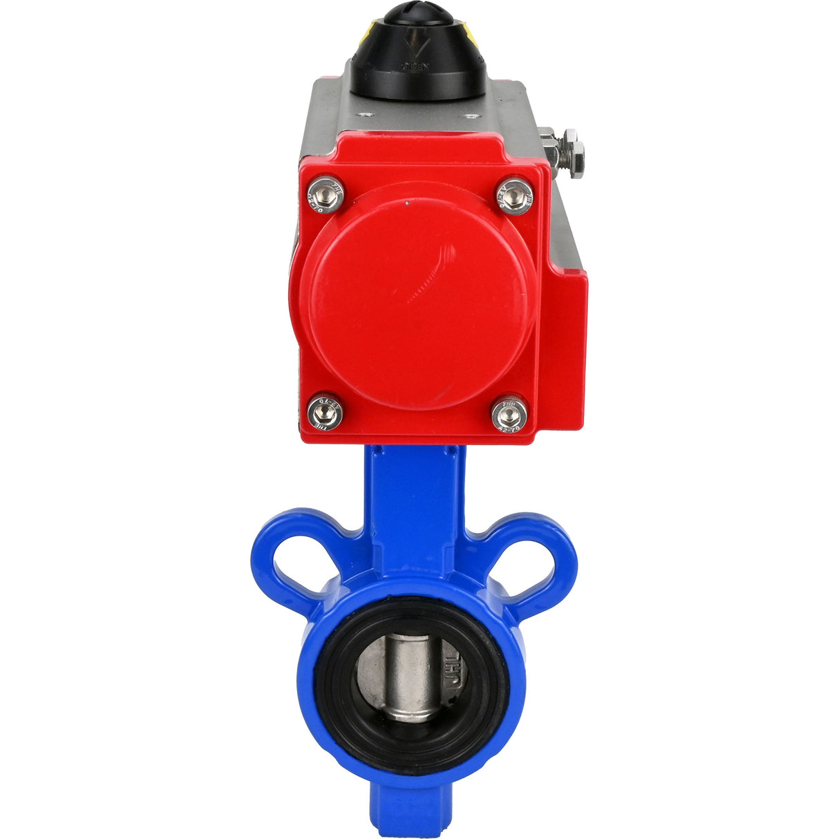Vanne papillon d'eau Elephant al-316l-epdm-elephant-sa, matériau du corps - alliage d'aluminium, matériau du disque - acier inoxydable AISI 316L, joint - EPDM, actionné par actionneur pneumatique
