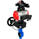 Vanne papillon d'eau Elephant al-316l-epdm-elephant-da-4m310-24-apl210n-hdm, matériau du corps - alliage d'aluminium, matériau du disque - acier inoxydable AISI 316L, joint - EPDM, actionné par actionneur pneumatique