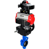 Vanne papillon d'eau Elephant al-316l-epdm-elephant-da-4m310-24-apl210n-hdm, matériau du corps - alliage d'aluminium, matériau du disque - acier inoxydable AISI 316L, joint - EPDM, actionné par actionneur pneumatique