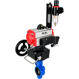 Vanne papillon d'eau Elephant al-316l-epdm-elephant-da-4m310-110/220-hdm-afc2000, matériau du corps - alliage d'aluminium, matériau du disque - acier inoxydable AISI 316L, joint - EPDM, actionné par actionneur pneumatique