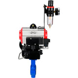 Vanne papillon d'eau Elephant al-316l-epdm-elephant-da-4m310-110/220-hdm-afc2000, matériau du corps - alliage d'aluminium, matériau du disque - acier inoxydable AISI 316L, joint - EPDM, actionné par actionneur pneumatique