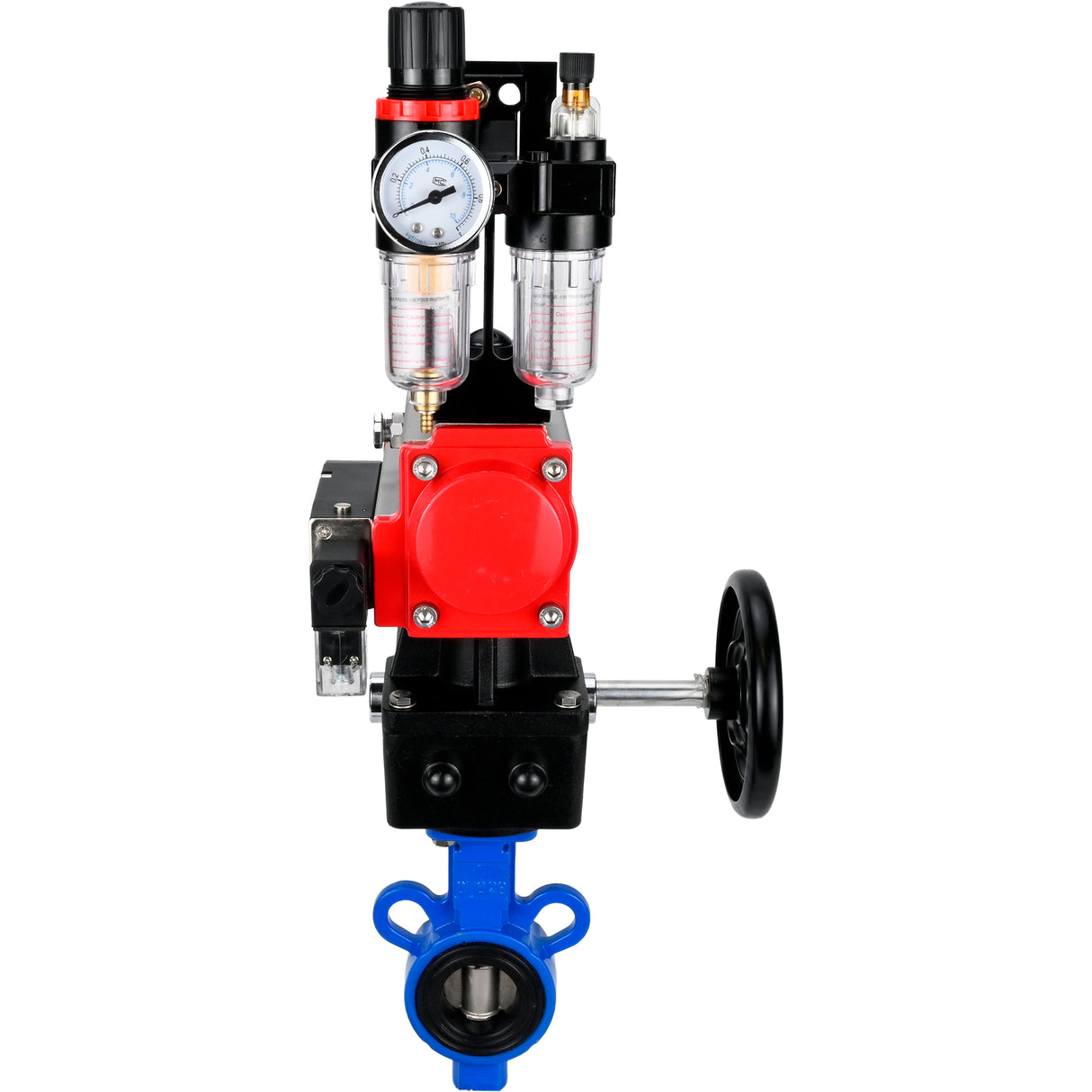 Vanne papillon d'eau Elephant al-316l-epdm-elephant-da-4m310-110/220-hdm-afc2000, matériau du corps - alliage d'aluminium, matériau du disque - acier inoxydable AISI 316L, joint - EPDM, actionné par actionneur pneumatique