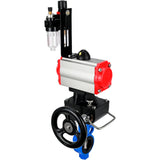 Vanne papillon d'eau Elephant al-316l-epdm-elephant-da-4m310-110/220-hdm-afc2000, matériau du corps - alliage d'aluminium, matériau du disque - acier inoxydable AISI 316L, joint - EPDM, actionné par actionneur pneumatique