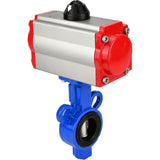 Vanne papillon d'eau Elephant al-316l-epdm-elephant-da-4m310-110/220, matériau du corps - alliage d'aluminium, matériau du disque - acier inoxydable AISI 316L, joint - EPDM, actionné par actionneur pneumatique