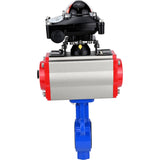 Vanne papillon d'eau Elephant al-316l-epdm-elephant-da-4m310-110/220-apl210n, matériau du corps - alliage d'aluminium, matériau du disque - acier inoxydable AISI 316L, joint - EPDM, actionné par actionneur pneumatique