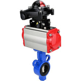 Vanne papillon d'eau Elephant al-316l-epdm-elephant-da-4m310-110/220-apl210n, matériau du corps - alliage d'aluminium, matériau du disque - acier inoxydable AISI 316L, joint - EPDM, actionné par actionneur pneumatique