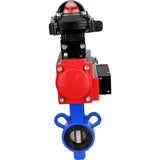 Vanne papillon d'eau Elephant al-316l-epdm-elephant-da-4m310-110/220-apl210n, matériau du corps - alliage d'aluminium, matériau du disque - acier inoxydable AISI 316L, joint - EPDM, actionné par actionneur pneumatique