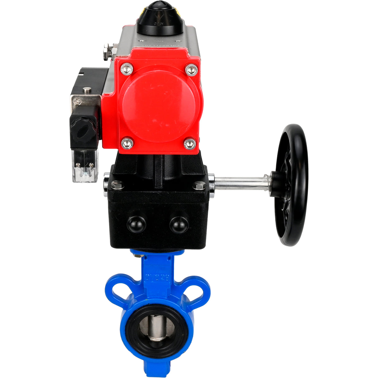 Vanne papillon d'eau Elephant al-316l-epdm-elephant-da-4m310-110/220-hdm, matériau du corps - alliage d'aluminium, matériau du disque - acier inoxydable AISI 316L, joint - EPDM, actionné par actionneur pneumatique