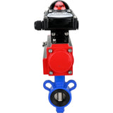 Vanne papillon d'eau Elephant al-316l-epdm-elephant-da-apl210n, matériau du corps - alliage d'aluminium, matériau du disque - acier inoxydable AISI 316L, joint - EPDM, actionné par actionneur pneumatique