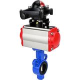 Vanne papillon d'eau Elephant al-316l-epdm-elephant-da-apl210n, matériau du corps - alliage d'aluminium, matériau du disque - acier inoxydable AISI 316L, joint - EPDM, actionné par actionneur pneumatique