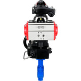 Vanne papillon d'eau Elephant al-316l-epdm-elephant-da-apl210n-hdm, matériau du corps - alliage d'aluminium, matériau du disque - acier inoxydable AISI 316L, joint - EPDM, actionné par actionneur pneumatique