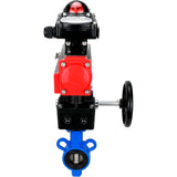 Vanne papillon d'eau Elephant al-316l-epdm-elephant-da-apl210n-hdm, matériau du corps - alliage d'aluminium, matériau du disque - acier inoxydable AISI 316L, joint - EPDM, actionné par actionneur pneumatique