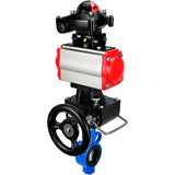 Vanne papillon d'eau Elephant al-316l-epdm-elephant-da-apl210n-hdm, matériau du corps - alliage d'aluminium, matériau du disque - acier inoxydable AISI 316L, joint - EPDM, actionné par actionneur pneumatique