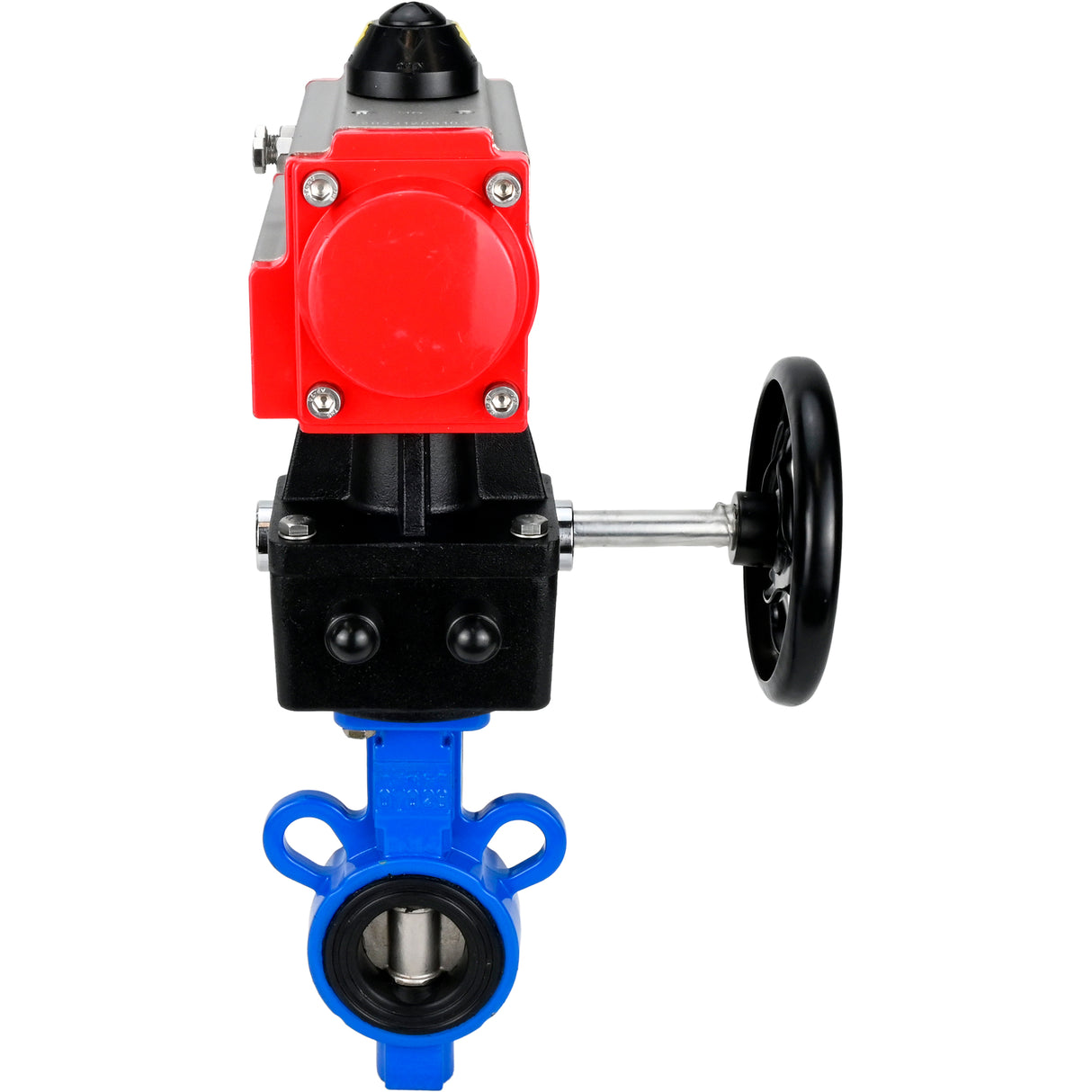 Vanne papillon d'eau Elephant al-316l-epdm-elephant-da-hdm, matériau du corps - alliage d'aluminium, matériau du disque - acier inoxydable AISI 316L, joint - EPDM, actionné par actionneur pneumatique