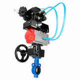 Vanne papillon d'eau Elephant al-316l-epdm-elephant-da-yt1000rsn-hdm, matériau du corps - alliage d'aluminium, matériau du disque - acier inoxydable AISI 316L, joint - EPDM, actionné par actionneur pneumatique
