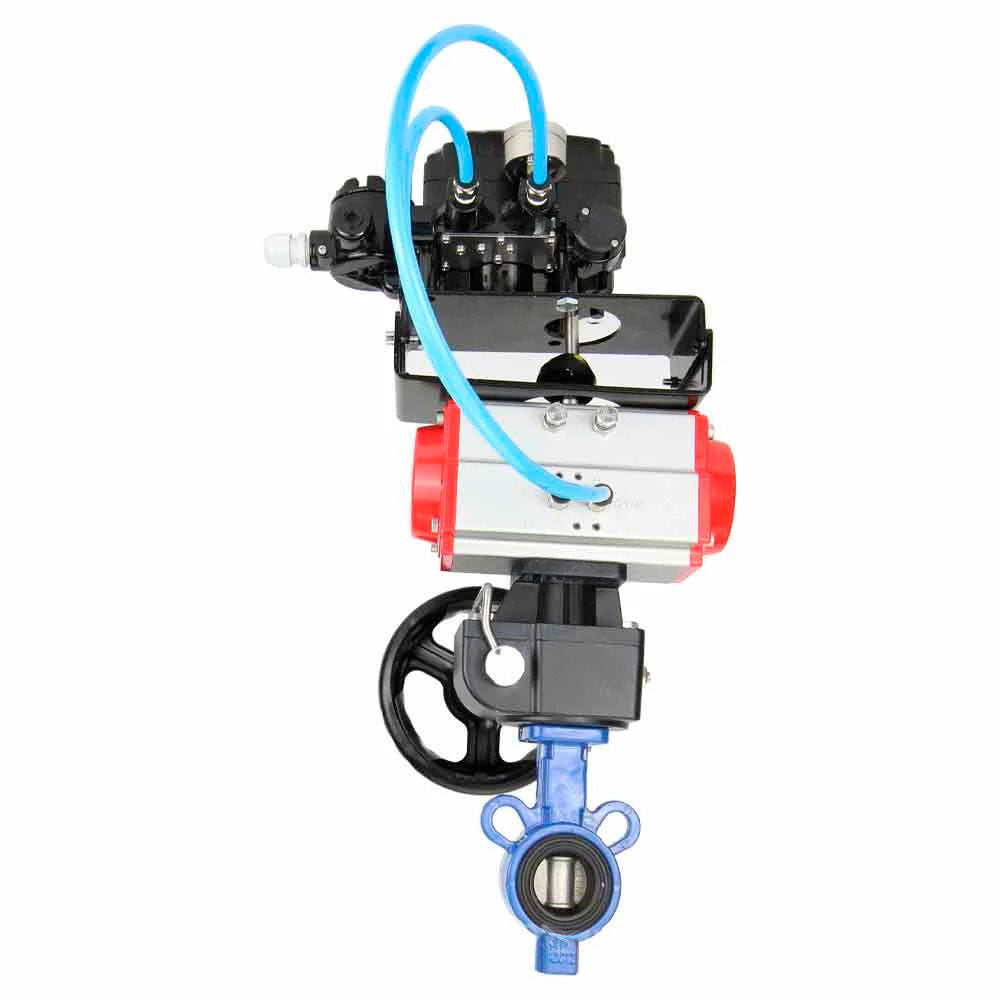 Vanne papillon d'eau Elephant al-316l-epdm-elephant-da-yt1000rsn-hdm, matériau du corps - alliage d'aluminium, matériau du disque - acier inoxydable AISI 316L, joint - EPDM, actionné par actionneur pneumatique