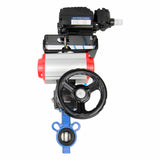 Vanne papillon d'eau Elephant al-316l-epdm-elephant-da-yt1000rsn-hdm, matériau du corps - alliage d'aluminium, matériau du disque - acier inoxydable AISI 316L, joint - EPDM, actionné par actionneur pneumatique