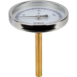 Thermomètres axiaux bimétalliques Elephant TB-311-A1.5 PN10-24, acier inoxydable, longueur de la partie immergée 46-200 mm, classe de précision - 1,5