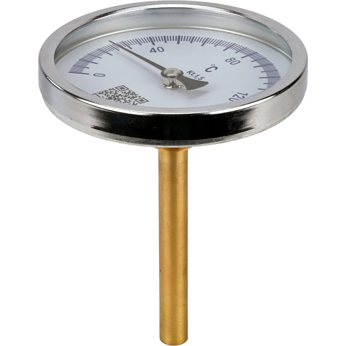 Thermomètres axiaux bimétalliques Elephant TB-311-A1.5 PN10-24, acier inoxydable, longueur de la partie immergée 46-200 mm, classe de précision - 1,5