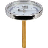 Thermomètres axiaux bimétalliques Elephant TB-311-A1.5 PN10-24, acier inoxydable, longueur de la partie immergée 46-200 mm, classe de précision - 1,5