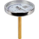 Thermomètres axiaux bimétalliques Elephant TB-311-A1.5 PN10-24, acier inoxydable, longueur de la partie immergée 46-200 mm, classe de précision - 1,5