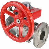 Robinet à boisseau sphérique en acier inoxydable Elephant ksfpt-316-180-hgbf, matériau du corps - acier inoxydable AISI 316, matériau de la bille - acier inoxydable AISI 316, joint - PTFE, commande par poignée