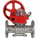 Robinet à boisseau sphérique en acier inoxydable Elephant ksfpt-316-180-hgbf, matériau du corps - acier inoxydable AISI 316, matériau de la bille - acier inoxydable AISI 316, joint - PTFE, commande par poignée