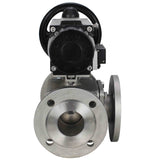 Ball valves Elephant BV3232P(4pc)-FP-3WL-F-ISO-H DN100 16 bar full bore, flanged, body - stainless steel SS316, ISO flange F10/F12, square 19x19, with double pneumatic actuator PA-DA-105-1 action and pneumatic distributor 4M310-08 220V