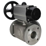 Ball valves Elephant BV3232P(4pc)-FP-3WL-F-ISO-H DN100 16 bar full bore, flanged, body - stainless steel SS316, ISO flange F10/F12, square 19x19, with double pneumatic actuator PA-DA-105-1 action and pneumatic distributor 4M310-08 220V