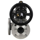 Ball valves Elephant BV3232P(4pc)-FP-3WL-F-ISO-H DN100 16 bar full bore, flanged, body - stainless steel SS316, ISO flange F10/F12, square 19x19, with double pneumatic actuator PA-DA-105-1 action and pneumatic distributor 4M310-08 220V