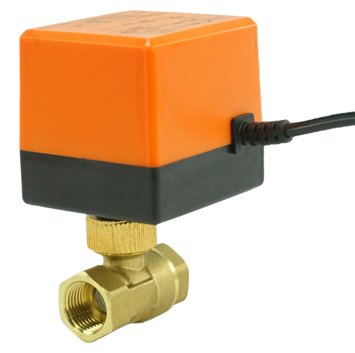 Robinet à boisseau sphérique en laiton à orifice standard fileté Elephant BV0030NP-SP-T-ED PN16 avec commande électrique 220VAC sans interrupteurs de fin de course
