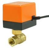Robinet à boisseau sphérique en laiton à orifice standard fileté Elephant BV0030NP-SP-T-ED PN16 avec commande électrique 220VAC sans interrupteurs de fin de course