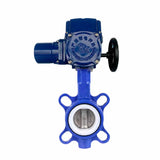 Vanne papillon d'eau Elephant WCB-316L-PTFE matériau du corps - Acier au carbone WCB, matériau du disque - Acier inoxydable AISI 316L, joint - PTFE avec actionneur électrique 1/4 de tour Elephant QT-W (M) EX 220V