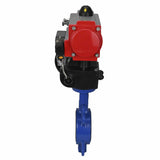 Vanne papillon d'eau Elephant st-316l-viton-da-4m310-24v-hdm, matériau du corps - acier au carbone WCB, matériau du disque - acier inoxydable AISI 316L, joint - VITON, actionné par actionneur pneumatique