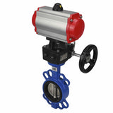 Vanne papillon d'eau Elephant st-316l-viton-da-4m310-110/220v-hdm, matériau du corps - acier au carbone WCB, matériau du disque - acier inoxydable AISI 316L, joint - VITON, actionné par actionneur pneumatique